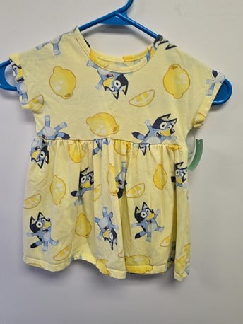 Yellow Lemon Bluey Dress, 18M G