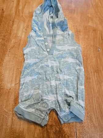 Green Just one you Shark Hooded one piece, NB B