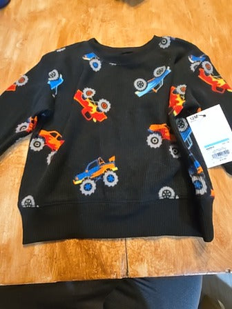 Black Jumping beans Monster truck long sleeve shirt, 12M B