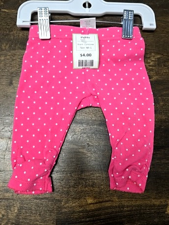 Pink/White Polka Dot Gymboree Pants, NB G