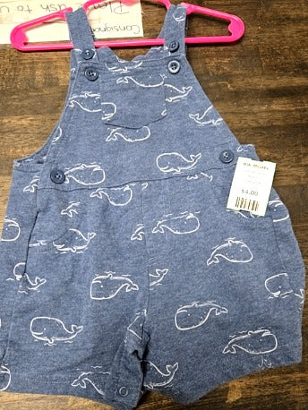 Navy Whale  Bib Shorts, 2T B