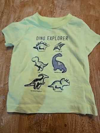 Green Just one you Dino explorer shirt, 12M B
