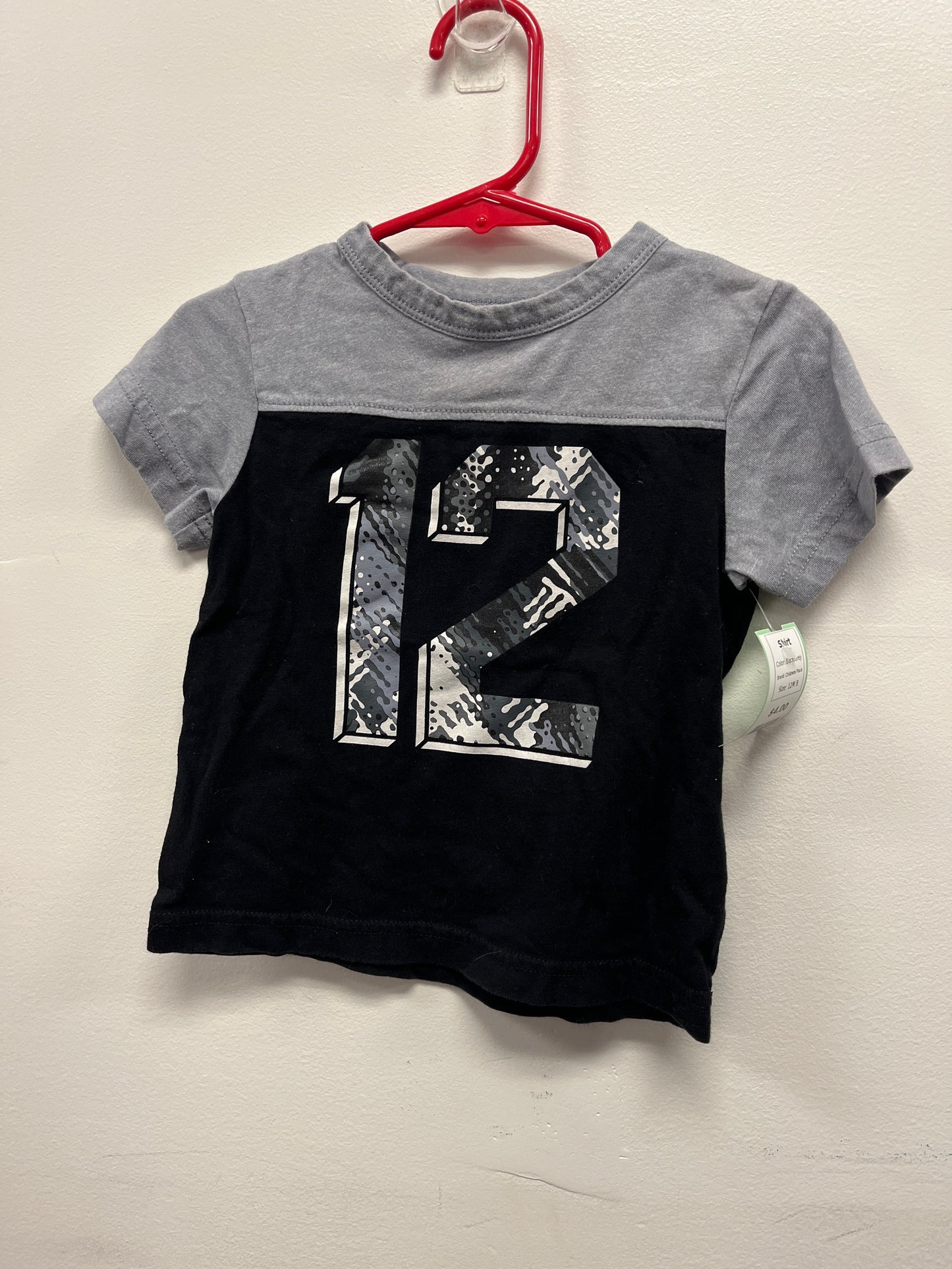 Black/Grey Childrens Place Shirt, 12M B