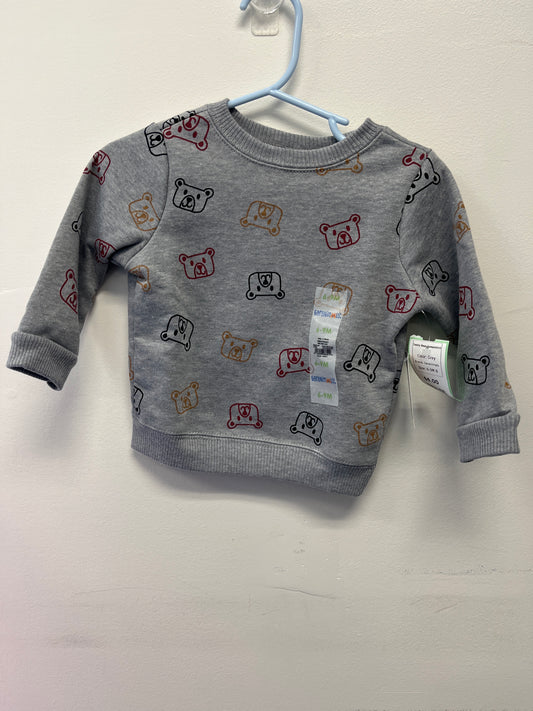 Grey Garanimals Teddy Bear Sweatshirt, 6-9M B