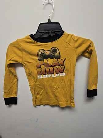 Gold/black Carters Play now sleep later pjs, 5T B