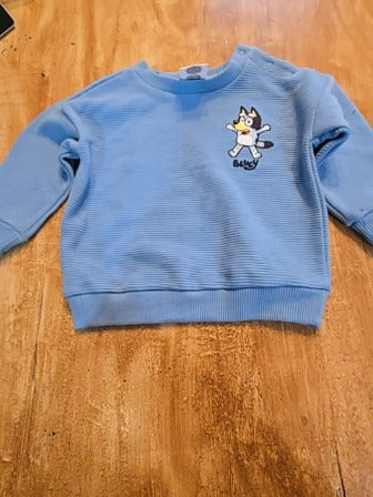 Blue Bluey Bluey long sleeve shirt, 6M B