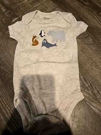 Grey animals Carters Onesie, NB B