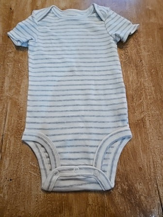 Blue/white stripe Carters Onesie, 12M B