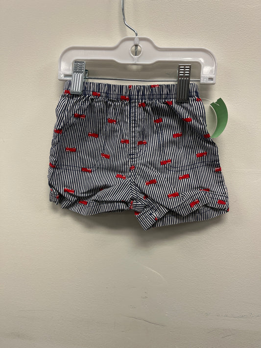 Navy/White Striped Firetuck Carters Shorts, 12M B
