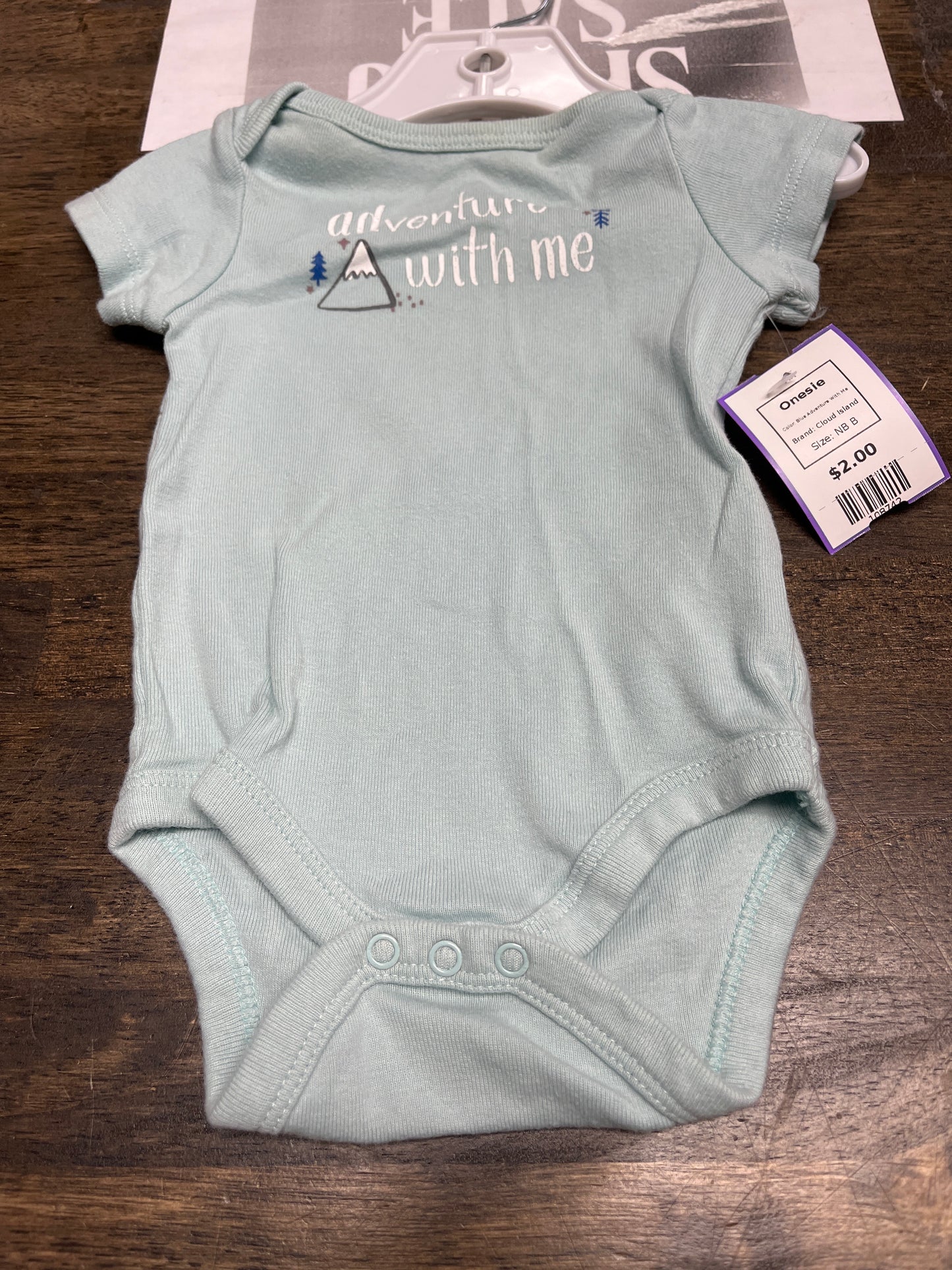 Blue Adventure With Me Cloud Island Onesie, NB B