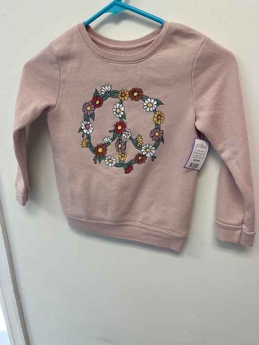 pink Garanimals Peace Sign Sweat Shirt, 5T G