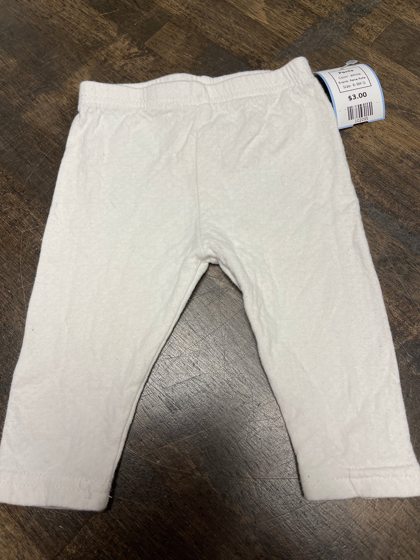 White Rene Rofe Pants, 6-9M G