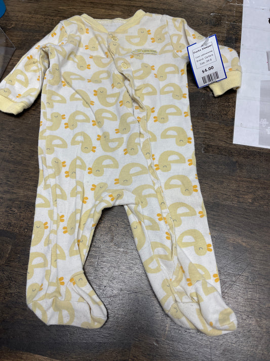 yellow/white Carters Ducks Sleeper, 3M B