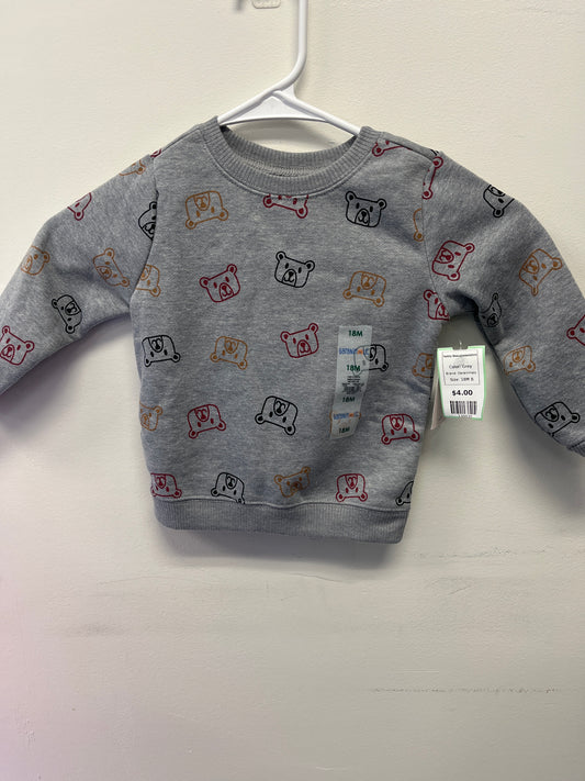 Grey Garanimals Teddy Bear Sweatshirt, 18M B