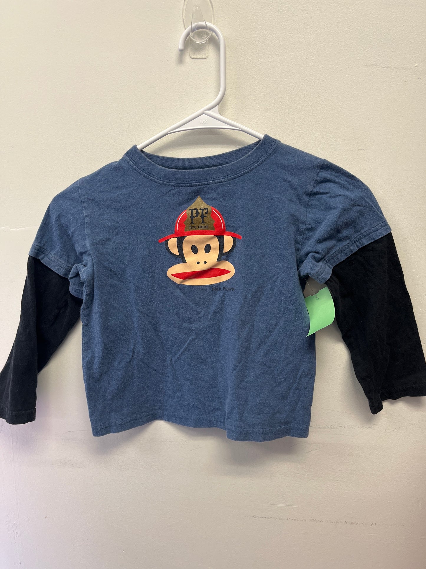 Blue Paul Frank Long Sleeve Monkey Shirt, 4T B