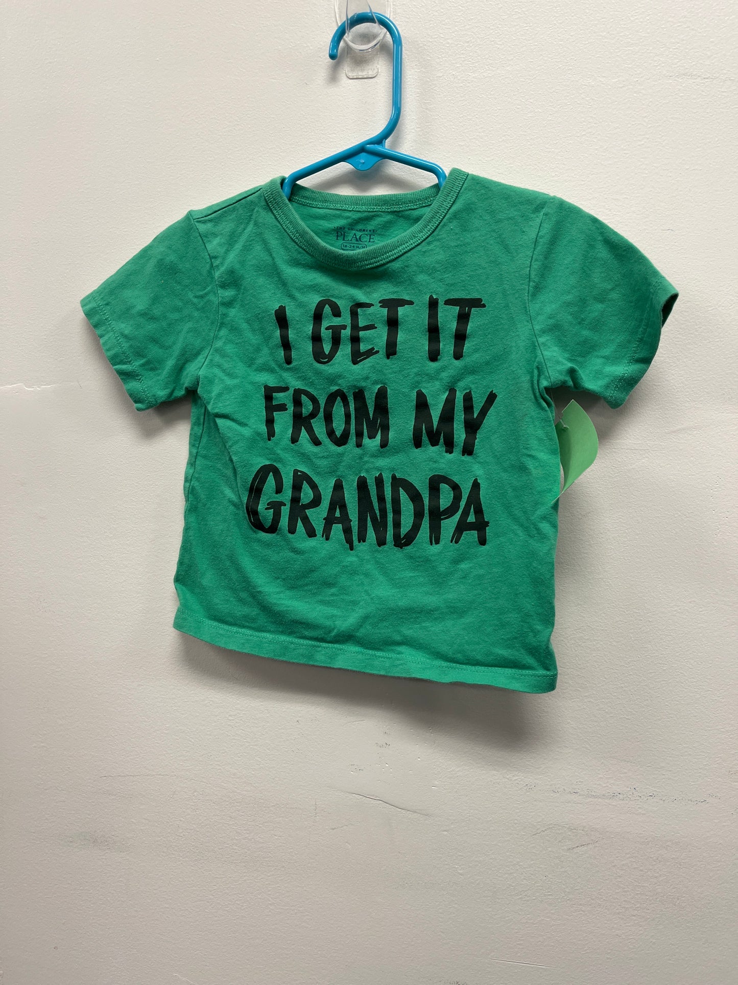 Green I Get It From My Grandpa Childrens Place Shirt, 18M B
