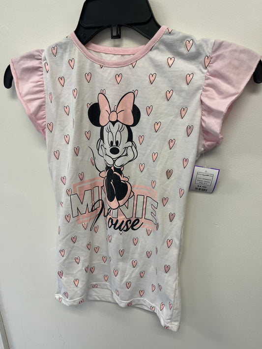 white/pink Disney Minnie Mouse Night Gown, 6 G