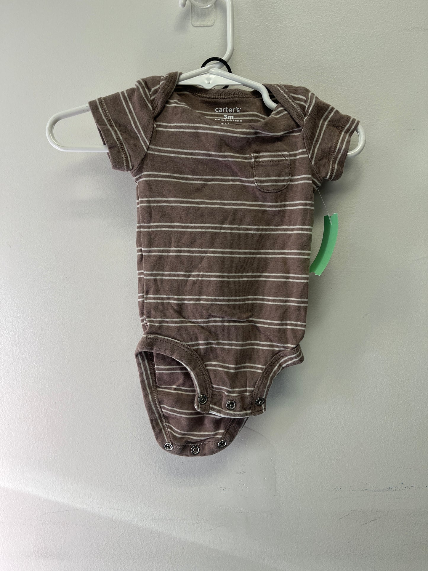 Brown Striped Carters 2 Piece Elephant Outfit, 3M B