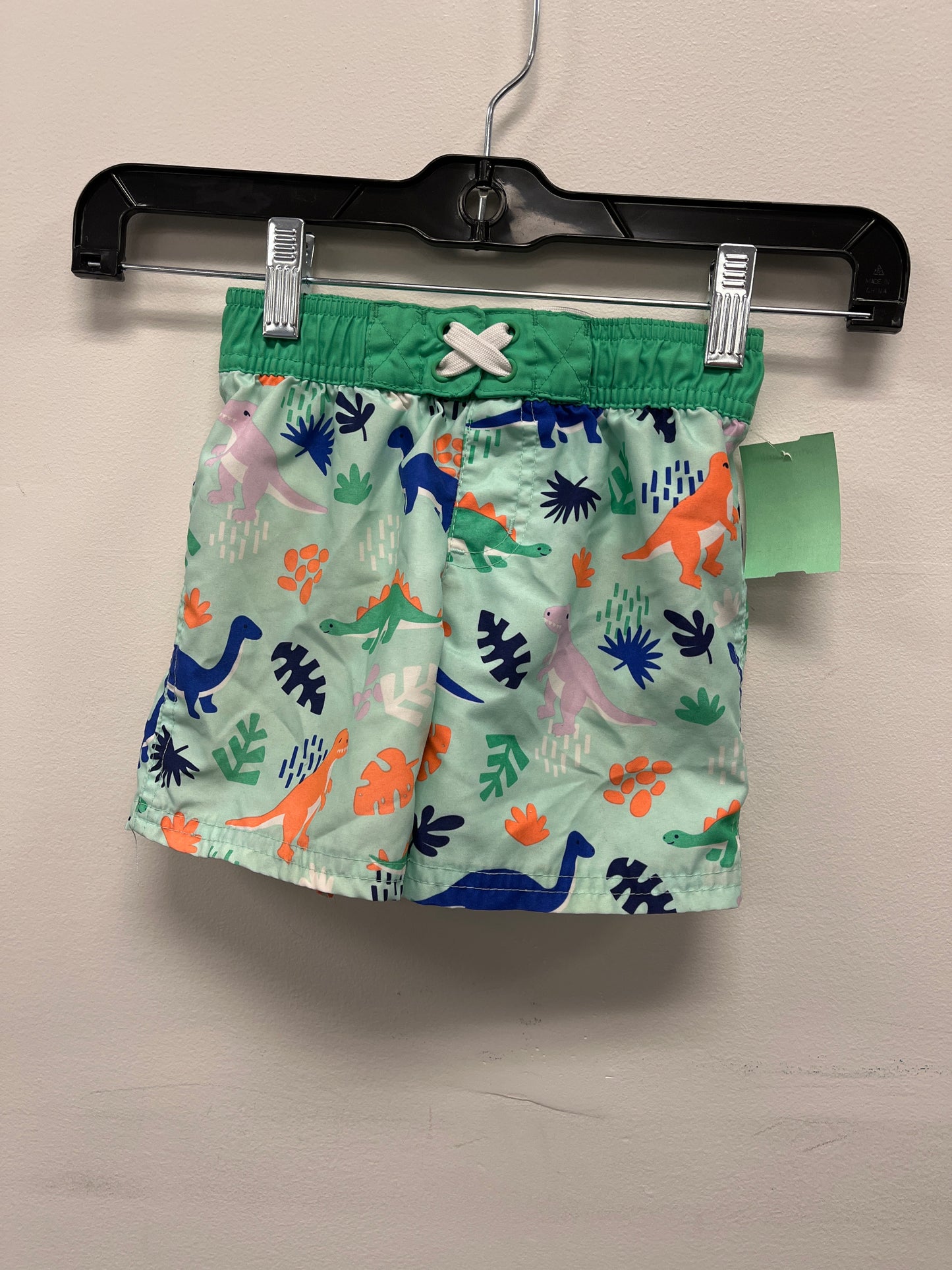Green/Blue/Colorful Dino Cat & Jack Swim Trunks, 4T B