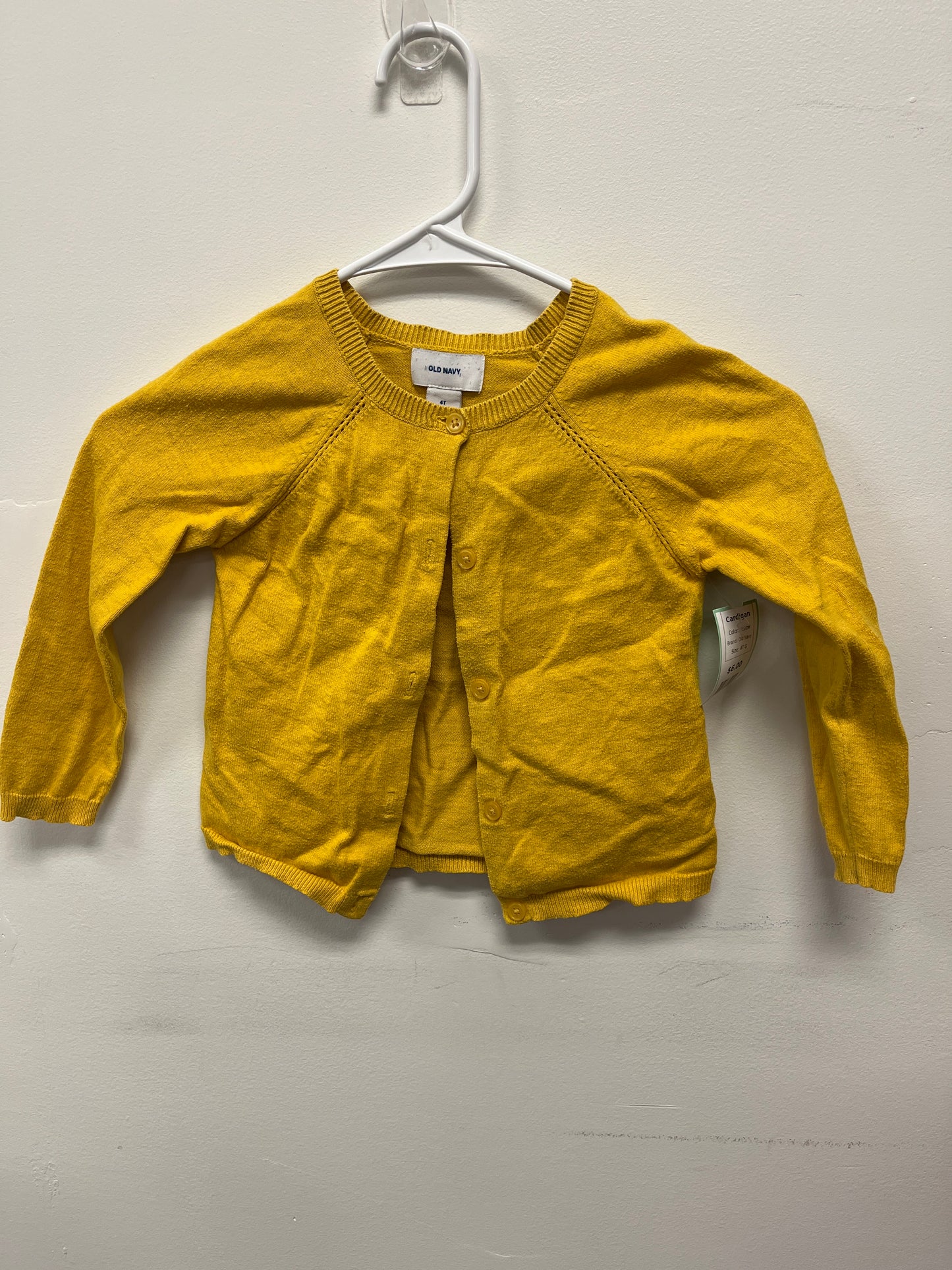 Yellow Old Navy Cardigan, 4T G
