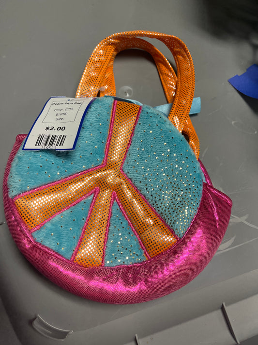pink  Peace Sign Bag