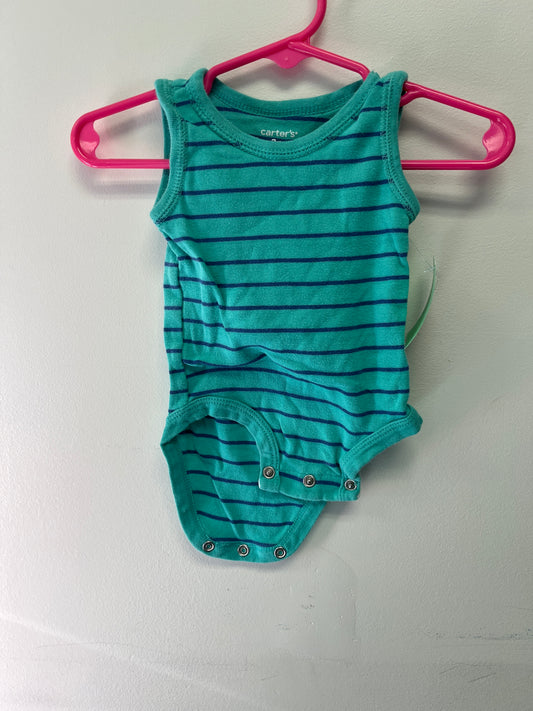 Green/Blue Carters Tank Top Onesie, 3M B