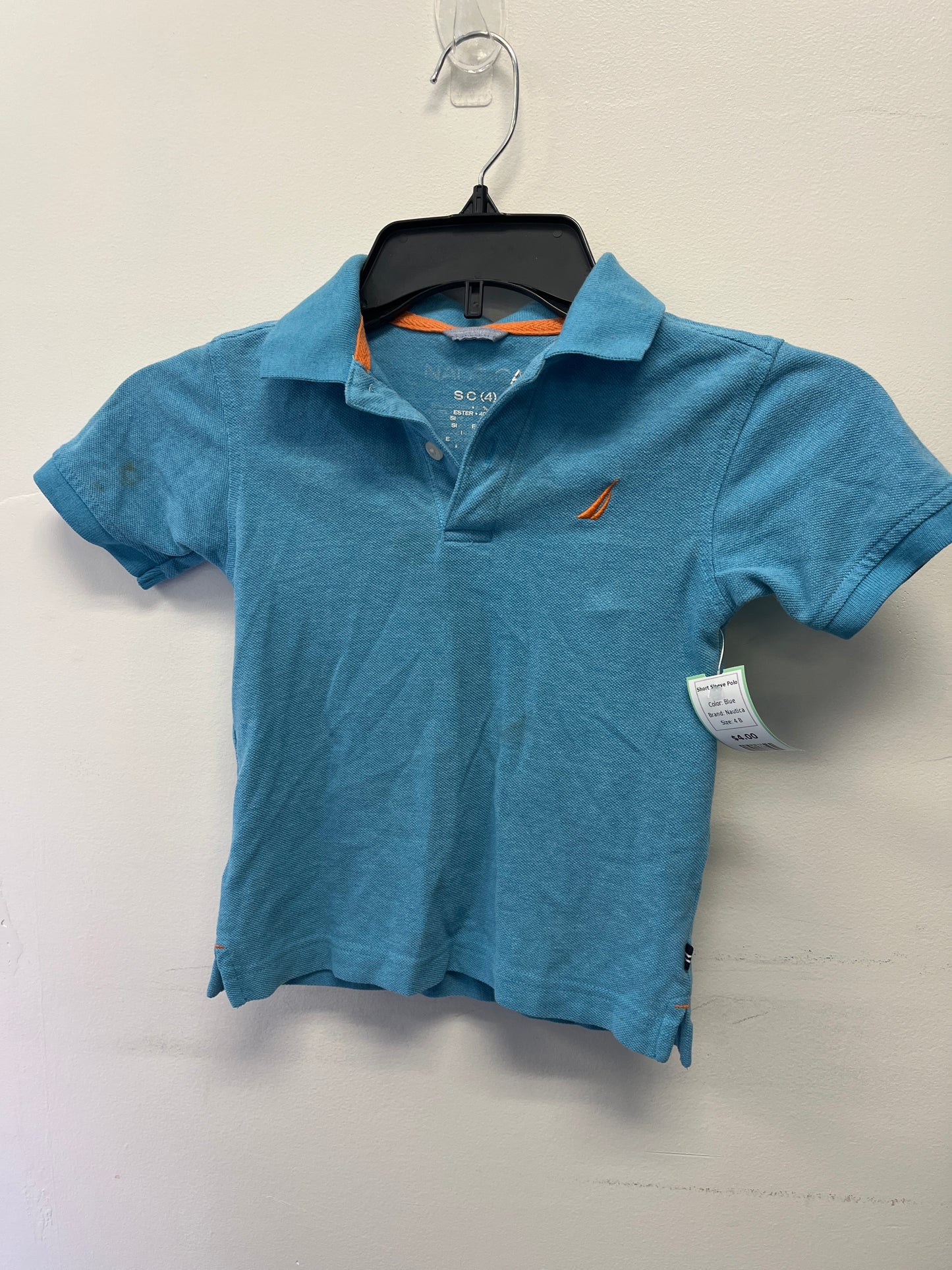 Blue Nautica Short Sleeve Polo, 4 B