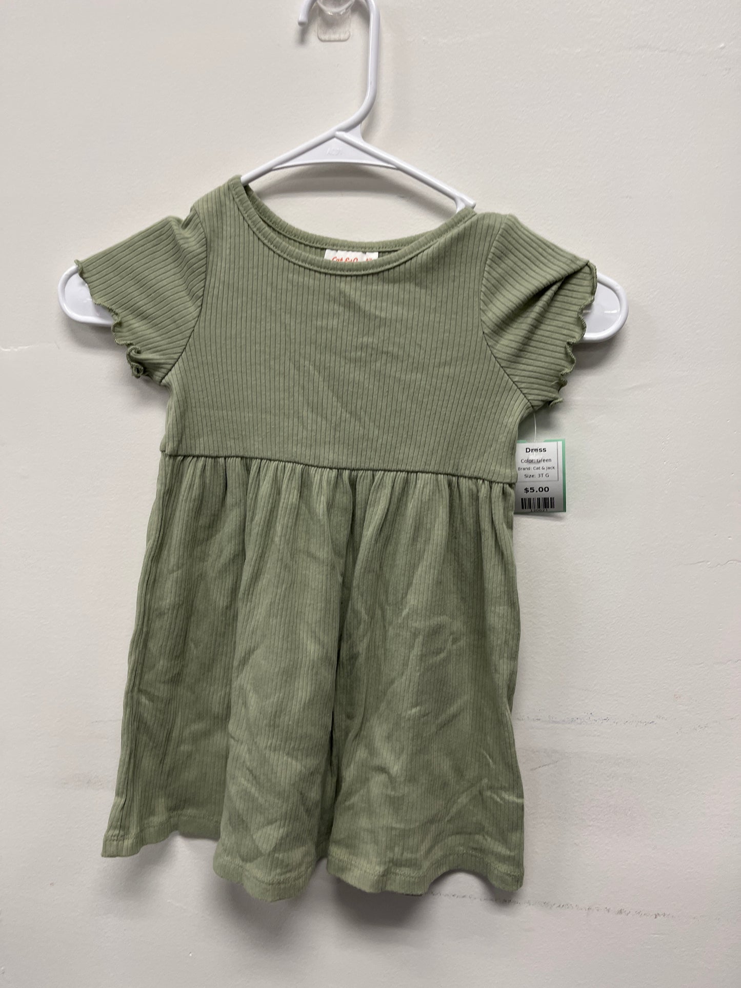 Green Cat & Jack Dress, 3T G