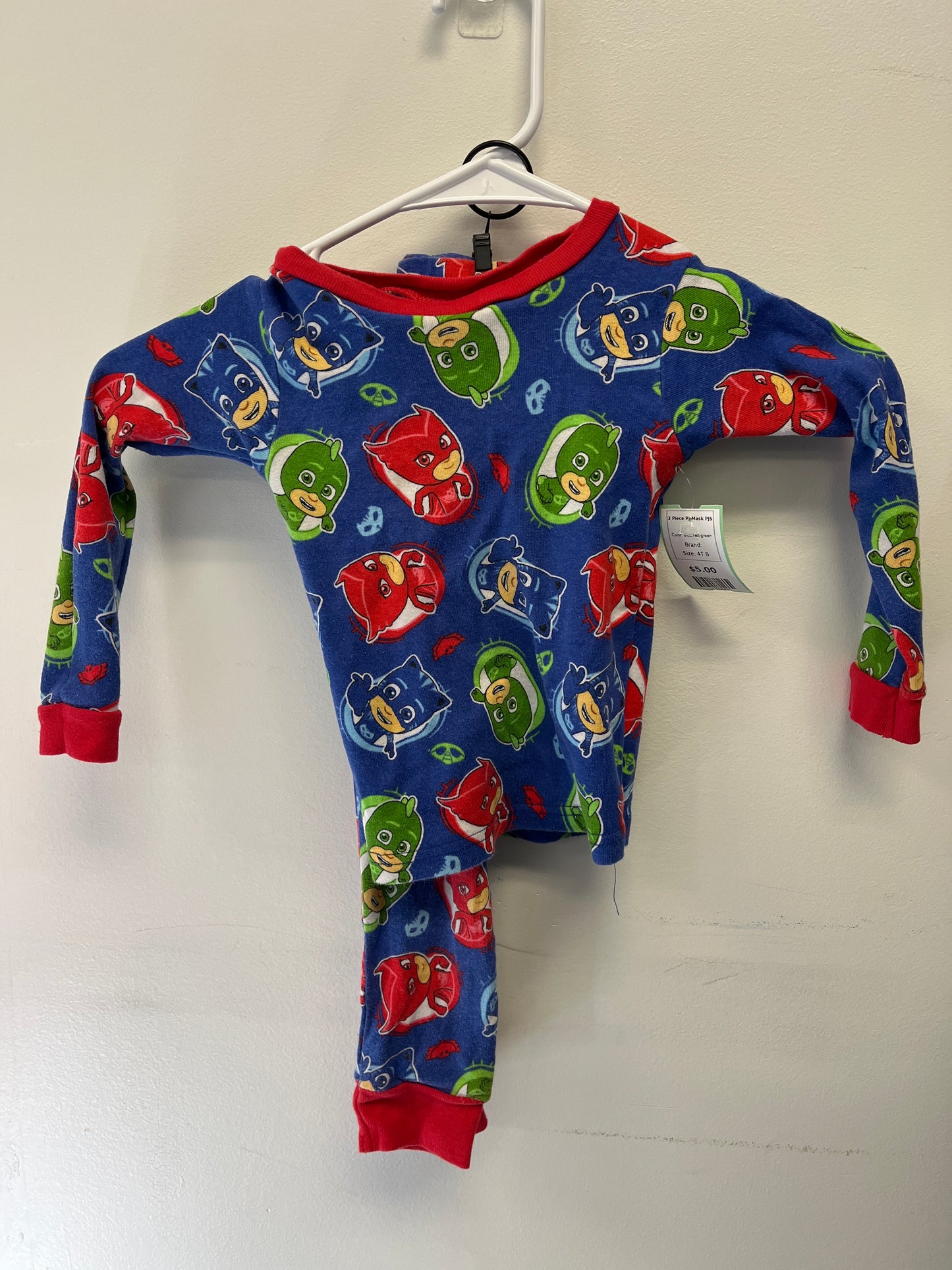 blue/red/green  2 Piece PJ Mask PJS, 4T B