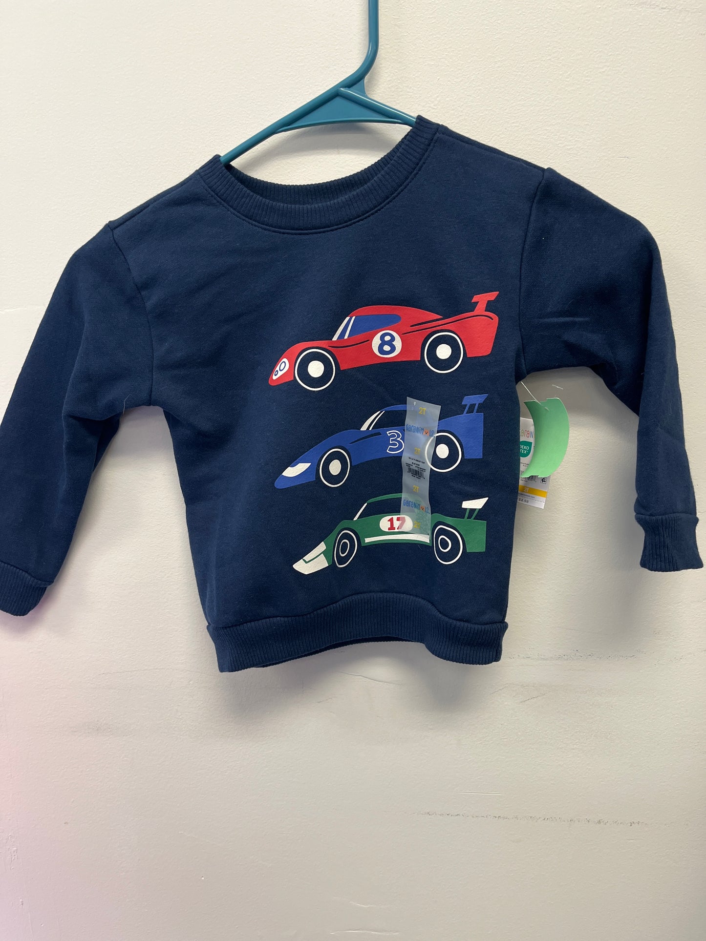 Blue Garanimals Car Sweat Shirt, 2T B