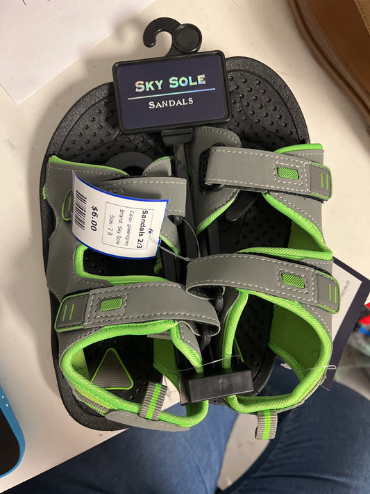 green/grey Sky Sole Sandals 2/3, 2 B