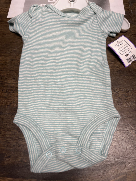 Blue/Grey Striped Carters Onesie, 3M B