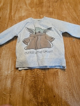 Grey Star wars  Cutest in the galaxy long sleeve shirt, NB B