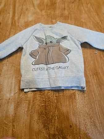 Grey Star wars  Cutest in the galaxy long sleeve shirt, NB B