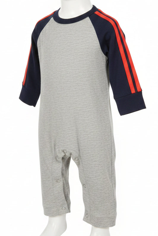 Grey/blue/orange Adidas Long sleeve one piece, 9M B