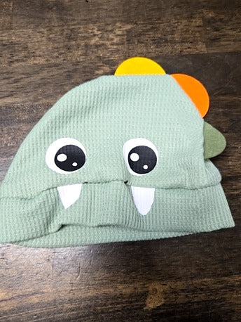 Green Dino  Baby Hat
