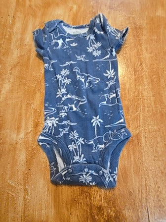 Blue Carters Dinosaur onesie, NB B