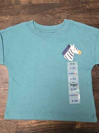 Green Garanimals Zebra shirt, NB B