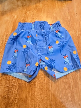 Blue Bluey Bluey swim trunks, 12M B