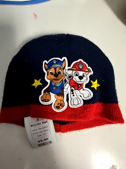 Navy/Red Paw Patrol Winter Hat, OS