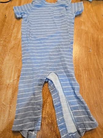 Blue/white stripe Old Navy One piece, 12M B