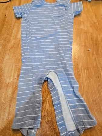Blue/white stripe Old Navy One piece, 12M B