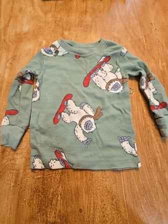 Green Carters Yeti 2 piece pjs, 12M B