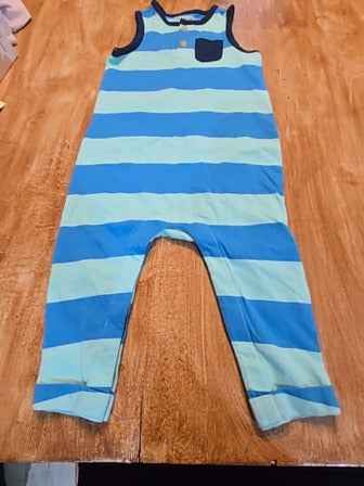 Blue/green stripe Old navy Tank top one piece, 12M B