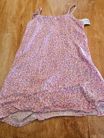Pink Flowers Art Class Dress, 8 G