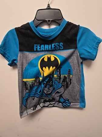 Blue/grey/black  Batman 2 piece pj, 4T B