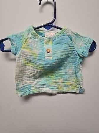 Blue/green/white Baby cat&jack 2 piece outfit, NB B