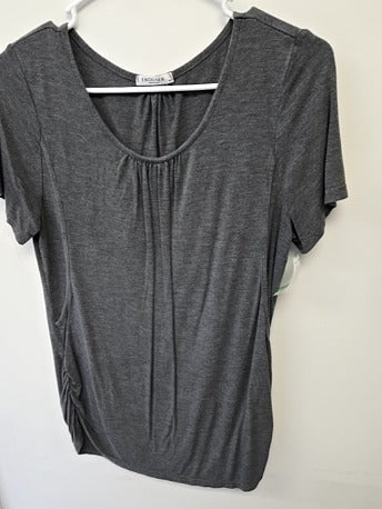 Grey Ekouaer Nursing Shirt, Medium