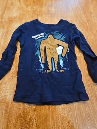 Blue/green Carters Squatch out its bedtime 2 piece pjs, 12M B