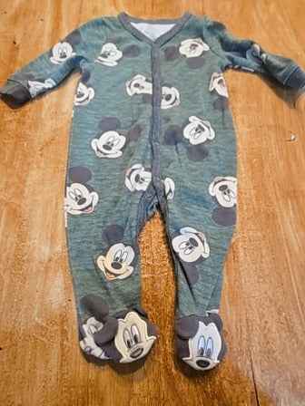 Green Disney baby Mickey sleeper, NB B